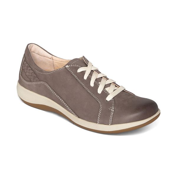 Aetrex Women's Dana Lace Up Oxford Dress Shoes Grey Shoes UK 1637-270